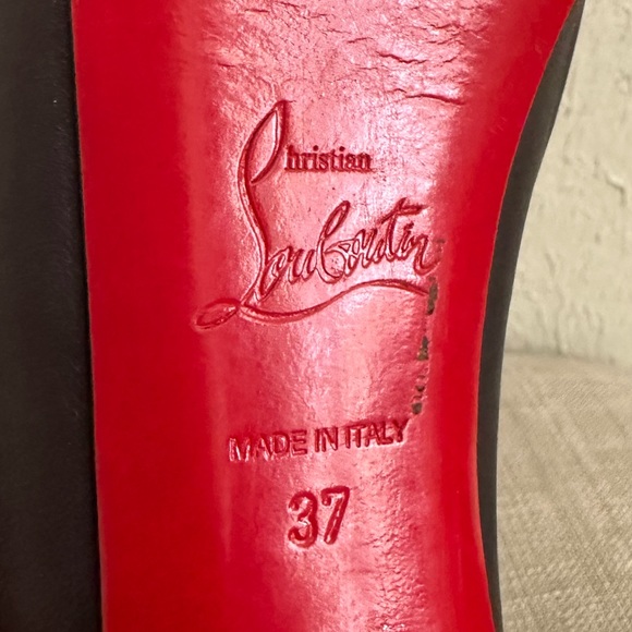 Christian Louboutin Black Leather Very Croise Slingback Platform Sandals - Picture 11 of 12